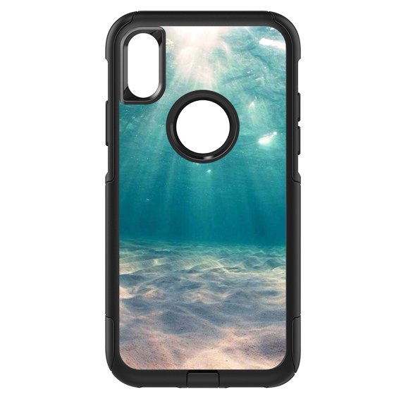 DistinctInk Custom SKIN / DECAL compatible with OtterBox Commuter for iPhone X / XS (5.8" Screen) - Underwater Sun Sand