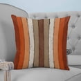 thumbnail image 4 of 18x18 Pillow Covers Set of 2, Burnt Orange Brown Throw Pillow Covers Decorative Couch Cushion Case, Farmhouse Vintage Wooden Microfiber Square Pillowcases for Bedroom Car Living Room, 4 of 7