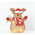 thumbnail image 6 of 14" LED Lighted Gingerbread Reindeer "NOEL" Tabletop Christmas Figurine, 6 of 6