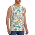 thumbnail image 2 of Pofeuu Wild Sea Life Print Men's Muscle T-Shirt, Sleeveless, Muscle Tank, Classic Muscle Tee Top For Men Casual Sleeveless Muscle T-Shirt Trendy Clothes-Small, 2 of 7