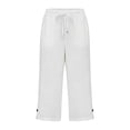 thumbnail image 6 of Glisme Teen Girls Trousers Solid Color With Pockets And Drawstring Autumn Casual Girls Straight Leg Pants Size 11-12 Years, 6 of 6