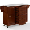 thumbnail image 4 of Crosley Eleanor White Granite Top Kitchen Cart in Mahogany, 4 of 14