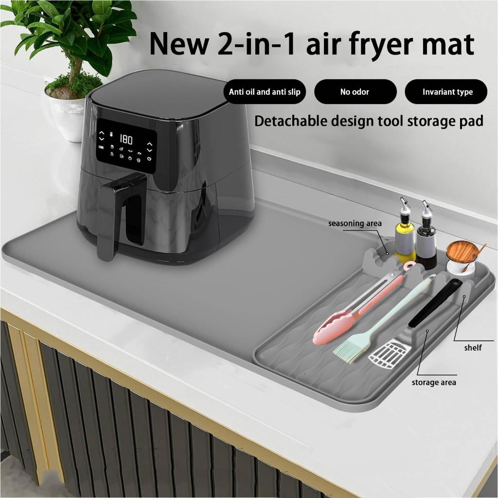 Giaone Heat Resistant Silicone Mat For Air Fryers Oven Use Kitchen Accessories Pad