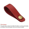 thumbnail image 4 of Uxcell Guitar Headstock Straps, Guitar Leather Neck Adapter Straps Tie Red for Guitar, Pack of 2, 4 of 6