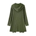 thumbnail image 5 of Hurxie Women's Zip Up Hoodies Oversized Fleece Long Tunic Sweatshirts Casual Long Sleeve Fall Hoodie Jacket Coat Army Green,M, 5 of 6