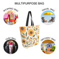 thumbnail image 7 of FORMRS Womens Canvas Tote Bag with Zipper Inner Pocket Shoulder Handbag, Watercolor Sunflowers, 7 of 7
