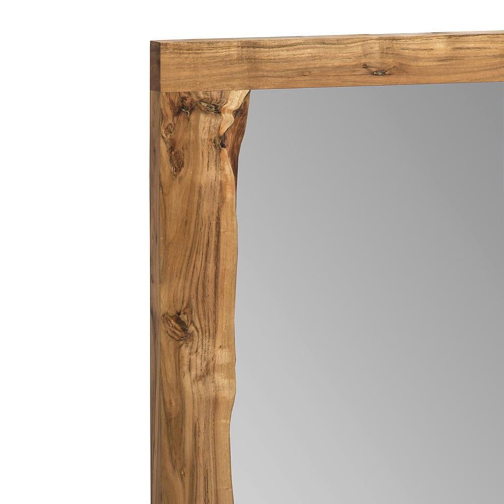 Alaterre Alpine Natural Live Edge Rectangle Wood 48" Mirror