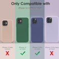 thumbnail image 4 of Étui en Silicone Liquide Conçue pour iPhone 12 et iPhone 12 Pro, Protection Intégrale Gel Doux, 4 of 5