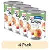 (4 pack) Duncan Hines Comstock Simply Apple Pie Filling and Topping, Ready to Use, 21 oz.