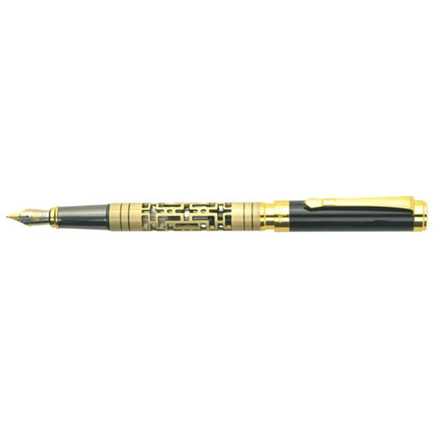 Stylo Plume en Acier Inoxydable Plume d'Iridium pour Bureau Écriture Cadeau
