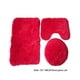 thumbnail image 2 of Cateissary Paquete de 3 fundas de asiento suavidad gran decoración almohadilla de inodoro alfombra de absorción de agua tapa alfombrilla de baño Juegos de accesorios de baño Rojo Cateissary HA066755-02, 2 of 6
