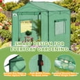thumbnail image 5 of EAGLE PEAK 6x6 FT Portable Walk-in Greenhouse, Pop up Outdoor Green House with Power Access Openings, Green, 5 of 10