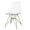 Gold, variant on D&N Modern Acrylic Dining Chairs Set of 2 , Silver Metal Legs Side Chairs, Chrome Eiffel Base, for Home, Kitchen, Cafes