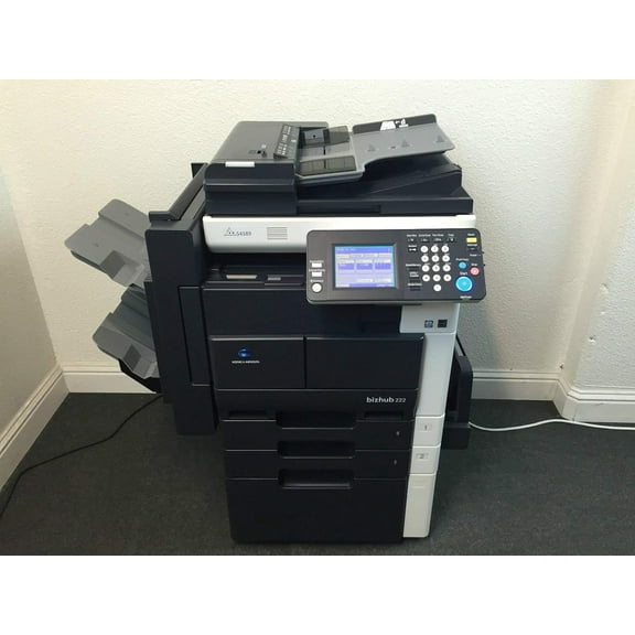 Restored Konica Minolta Bizhub 222 Multifunction Copier  Print, Copy, Scan, Network-Ready, Staple Finisher (Refurbished)