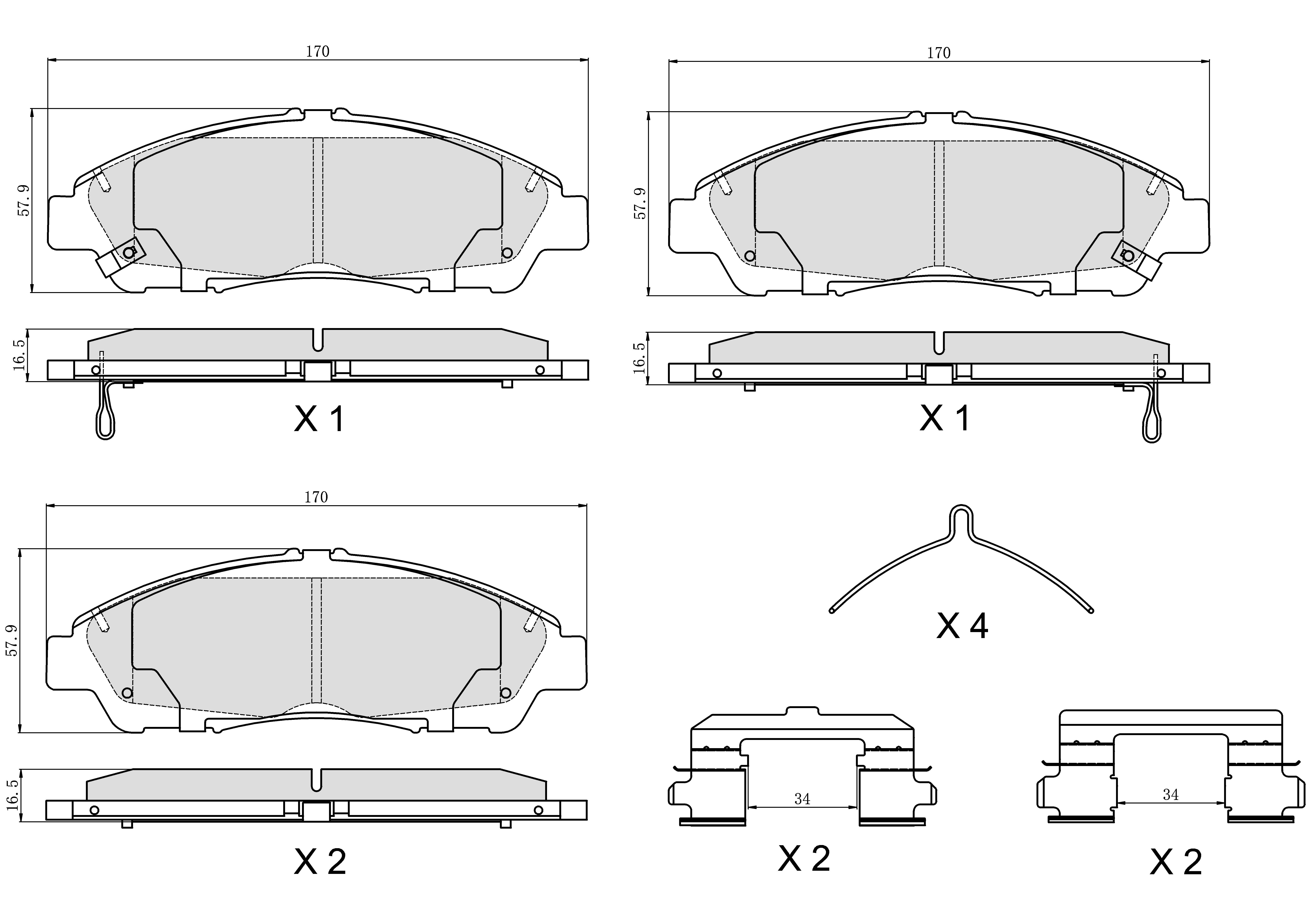 UltraHC 700 Brake Pad Set, Front HC7.1896.0.C, Chevrolet Traverse 2020-2018