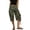 Camouflage, variant on Womens Wide Leg Pants with Pocke Printed Seven Quarter Workwear Pants