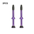 thumbnail image 3 of Pack of 2 Tubeless Stem Multicolored Great Sealing Aluminum Alloy Metal Nozzle Handy Installation Cycling Accessories Tire Valve Purple, 3 of 10