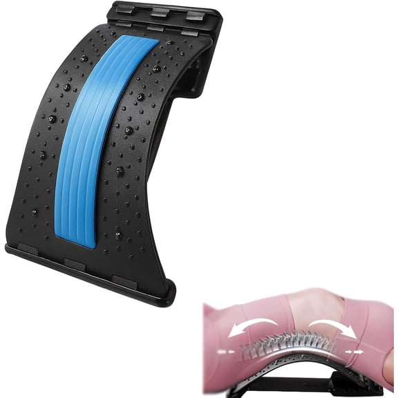 Lumbar Board for Back, Lumbar Support Board - Stretcher 4-Level Adjustable, Spine Stretcher for Muscle Release, Non-Slip Back Cracker Device, for Workout Exercise Sleeping