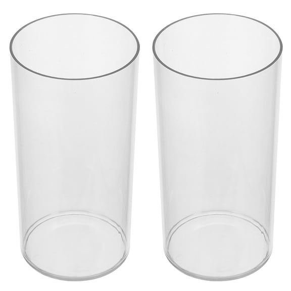 OUNONA Set of 2 Modern Clear Glass Pet for Home , Flower Arrangements, and Elegant Centerpieces