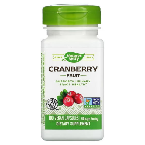 Nature's Way Cranberry Fruit 930 mg Per Serving - 100 Vegan Capsules