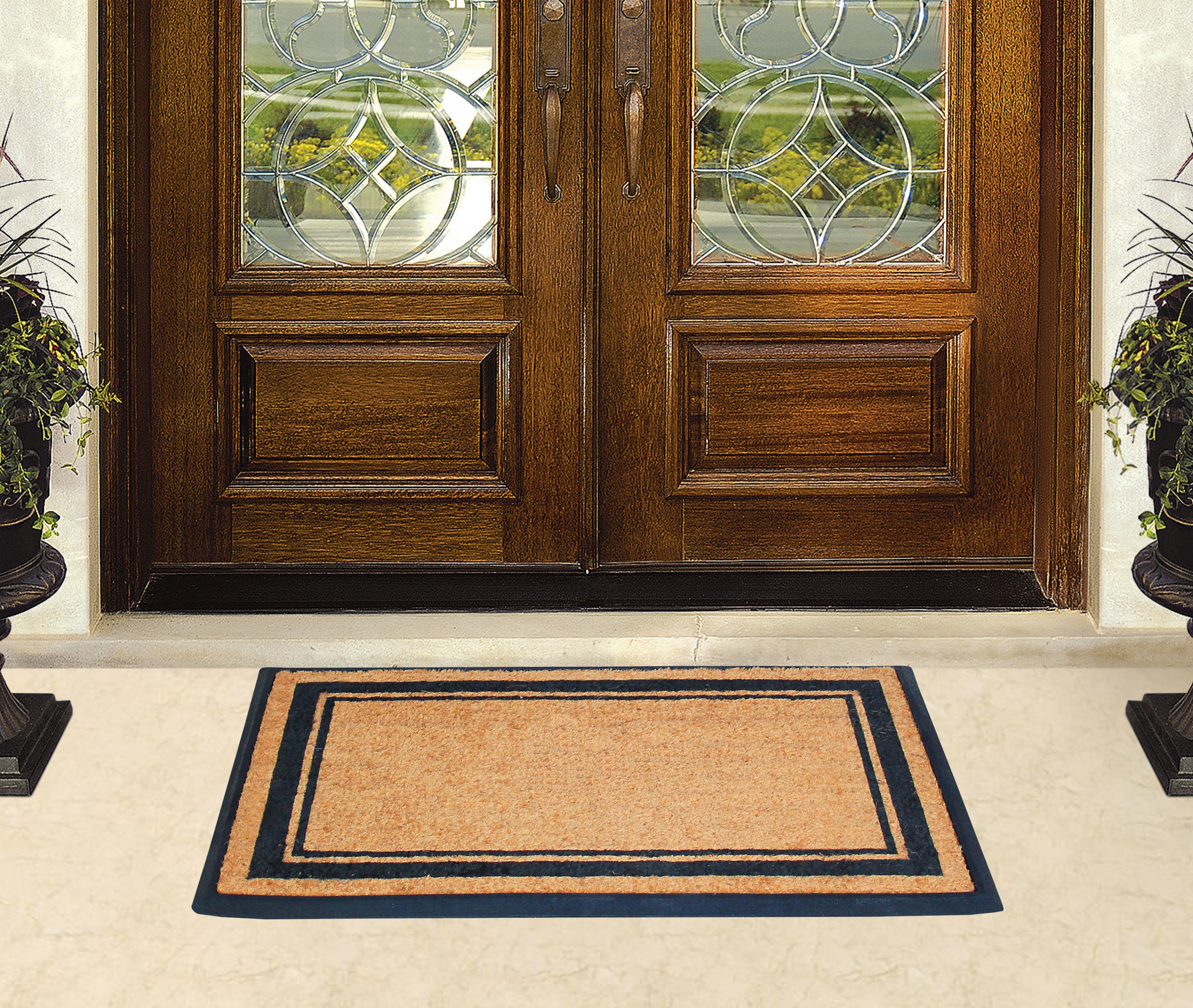 A1 Home Collections First Impression Markham Border Double Extra Large Doormat (30"x48")