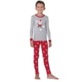 thumbnail image 4 of Christmas Family Matching Pajamas Set Santa Claus Print Tops+Pants Xmas Holidays Pjs Sleepwear Loungwear Jammies, 4 of 7