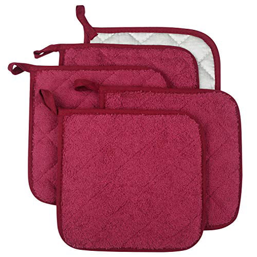 Lifaith 100 Cotton Kitchen Everyday Basic Terry Pot Holder Heat Resistant for 5 for sale online 