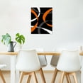 thumbnail image 2 of Orange Abstract Wall Art, Black White and Grey Geometric Pattern Canvas Wall Art, Modern Minimalist Line Framed Wall Art for Living Room Bathroom Bedroom Kitchen Ready to Hang, 8X10 Inches, 2 of 8