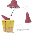 thumbnail image 7 of CoCoMangos Women's Reversible Bucket Summer Sun Hat Wide Brim Wired Edge Floral Beach Cap Foldable Travel UV Protection Lady Hat, 7 of 7