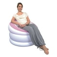 thumbnail image 2 of Pool Central 35" White and Flamingo Pink Indoor/Outdoor Inflatable "Easigo" Chair, 2 of 2