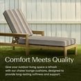 thumbnail image 2 of Stripe Taupe Chaise Lounge Cushion, 2 of 8