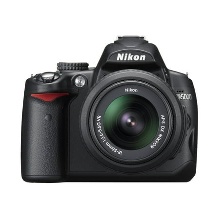 Nikon D5000 - Digital camera - SLR - 12.3 MP - APS-C - 720p - 3x optical zoom AF-S DX 18-55mm lens