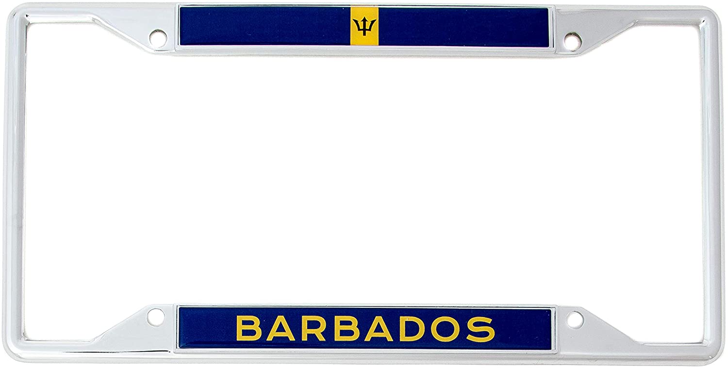 Country of Barbados Flag License Plate Frame For Front Back of Car