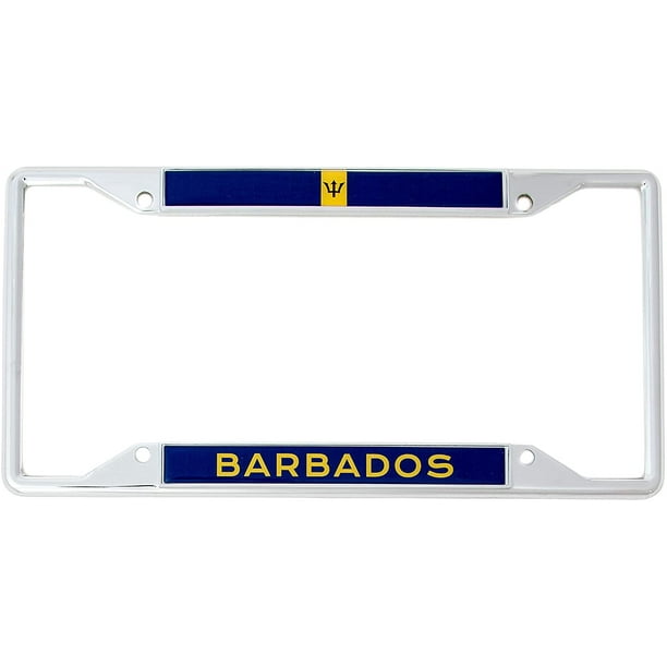 Country of Barbados Flag License Plate Frame For Front Back of Car