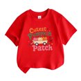 thumbnail image 4 of IWRICH Girls Cutest Pumpkins in the Patch T-Shirt Halloween Short Sleeve Crew Neck Tees,Size 2-13 Years Red 100, 4 of 4