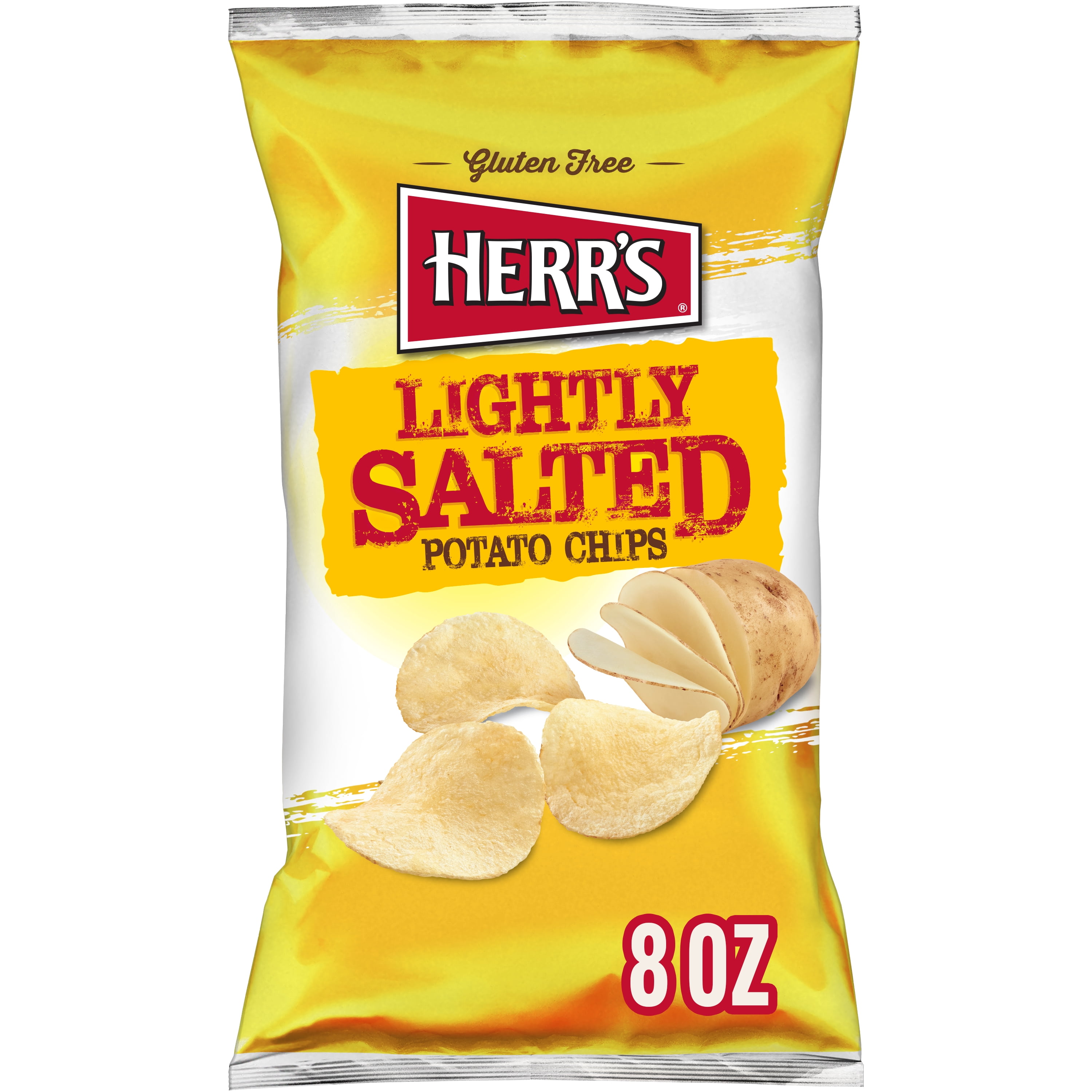 (3 pack) Herr's Lightly Salted Potato Chips 8oz