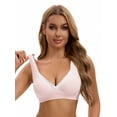 thumbnail image 4 of Unique Bargains Women's Lace Polka Dots Wirefree Sleep Nursing Bras S Pink, 4 of 6