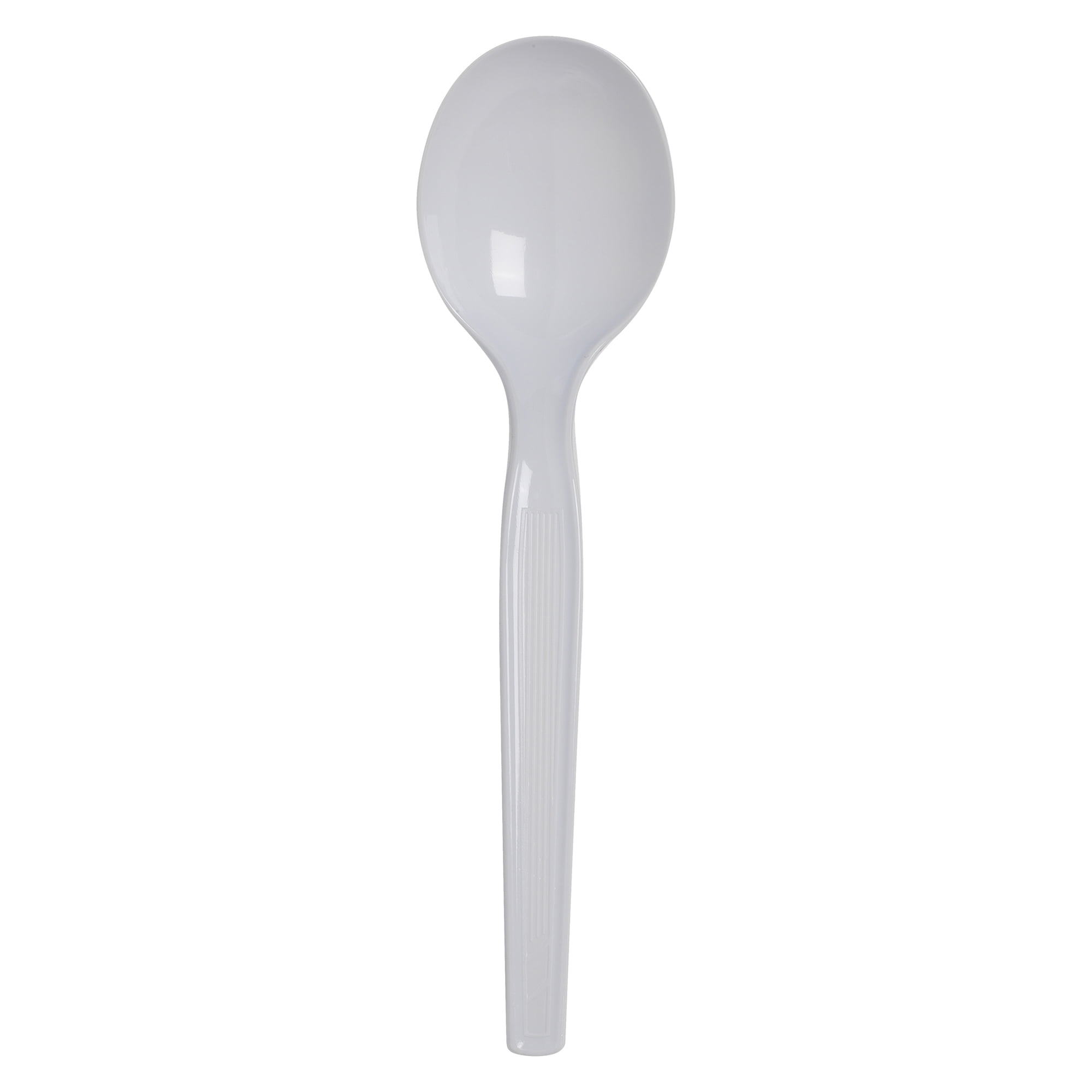Dixie® 5.75" Mediumweight Disposable Plastic Soup Spoon, SM217, White