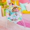 thumbnail image 4 of Bright Starts Rainforest Vibes Vibrating Baby Bouncer with Toy Bar, Green, Ages 0-6 Months, 4 of 17