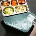 thumbnail image 5 of Hauiodp Stainless Steel Bento Boxes, Portable Leakproof Food Containers, Large Capacity Lunch Box Bento with Spoon, Chopsticks, Perfect For Office, Outdoor Work and Camping Dining, 5 of 6