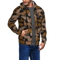 thumbnail image 2 of Vsdgher Leopard Print Mens Hoodies Zip Hoodie, Hoodies for Men, Zip-up Hooded Sweatshirt-XX-Large, 2 of 5