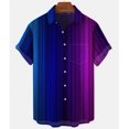 thumbnail image 3 of Camisa hawaiana con cuadros coloridos y diseño de arcoíris para hombre, de gran tamaño, informal, de manga corta, con botones simples, para playa, verano, 3 of 5
