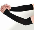 thumbnail image 3 of 3 Pairs UV Compression Sun Protection Arm Sleeves Black Cooling Summer Sunscreen Outdoors Long Sleeve with Thumb Holes to Cover Tattoo for Women Men Sports Workouts Cycling Driving Baseball, 3 of 8