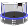 thumbnail image 3 of 14FT Trampoline with Basketball Hoop, Large Recreational Trampoline with Enclosure Net and Ladder, Outdoor Backyard Trampoline with Net, 1400LBS Capacity for 5-6 Kids, Blue, 3 of 7