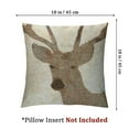 thumbnail image 4 of Reindeer Christmas Pillow Covers, Holiday Pillow, Decorative Pillow, Cushion, Christmas Decoration, Tan Pillow, Antlers, Reindeer Pillow, 4 of 7