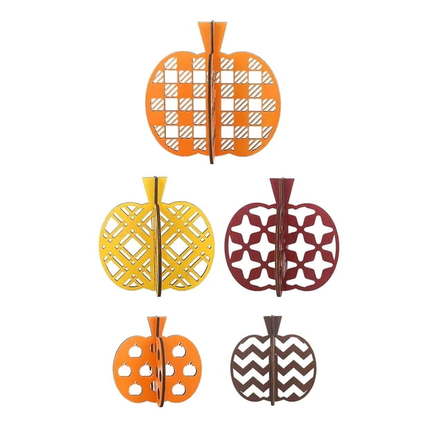 Letreros de madera de hoja de arce decorativa de otoño,bandeja escalonada de otoño,hoja de arce decorativa,5 uds.