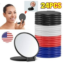 24 PACK Compact Mirror Bulk, Round Makeup Mirror for Purse (4-Color) Portable Folding Round Makeup Stuffs for Travel Daily Use