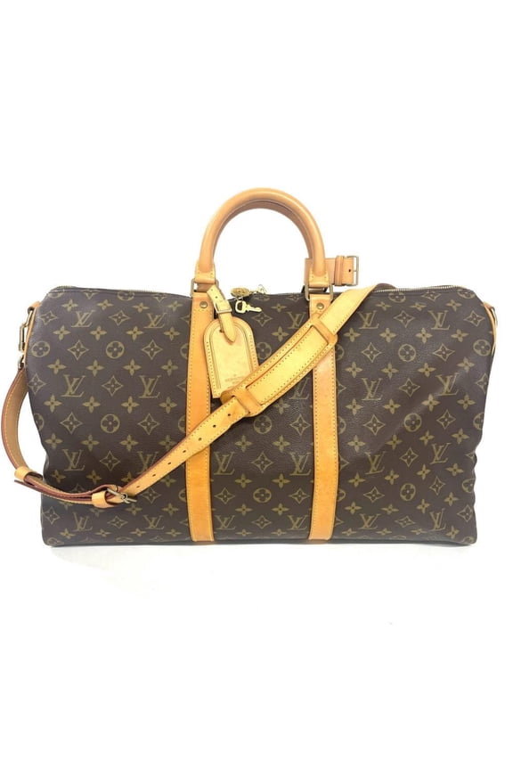 Pre-Owned Louis Vuitton Keepall 50 Boston Bag, Monogram Canvas and Leather, M41416, Brown with...