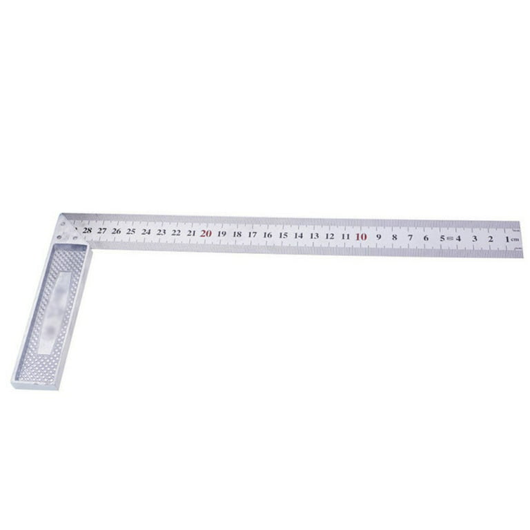 uxcell (a13110700ux0020) Stainless Steel Right Measuring Angle Square  Ruler, 30cm, Silver Tone