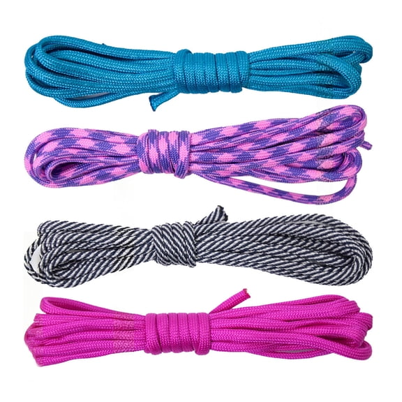 4Pcs Heavy Duty 4mm Paracord String Wear for Outdoor Packing and Braiding 3meter/9.84ft Each